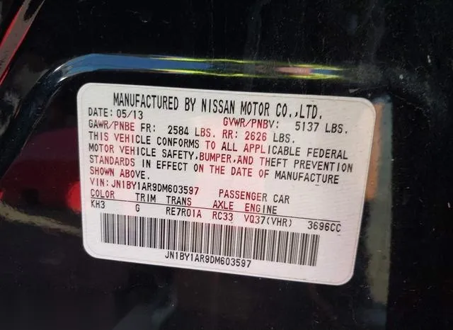 JNIBY1AR9DM603597 2013 2013 Infiniti M37 9