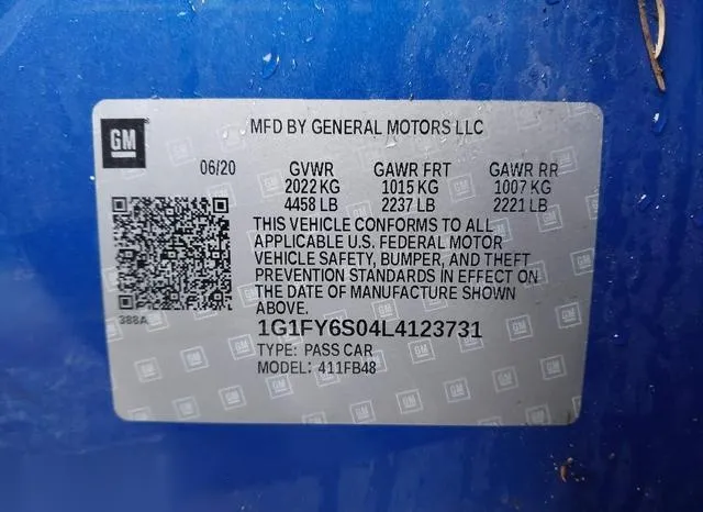 1G1FY6S04L4123731 2020 2020 Chevrolet Bolt- Ev Fwd Lt 9