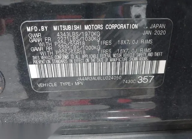 JA4AR3AU6LU024050 2020 2020 Mitsubishi Outlander- Sport 2-0 BE 9