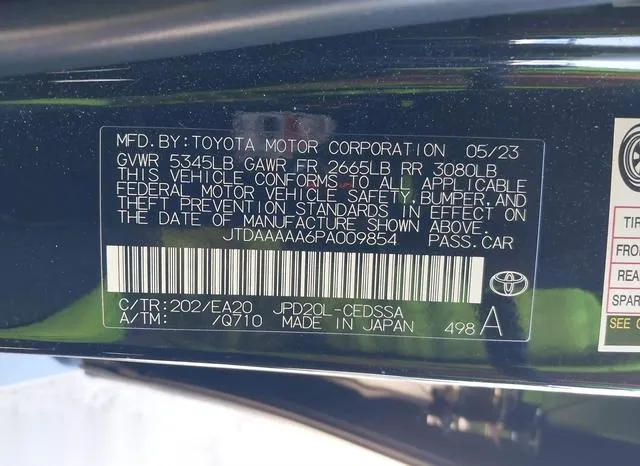 JTDAAAAA6PA009854 2023 2023 Toyota Mirai- Xle 9