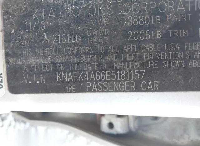 KNAFK4A66E5181157 2014 2014 KIA Forte- LX 9