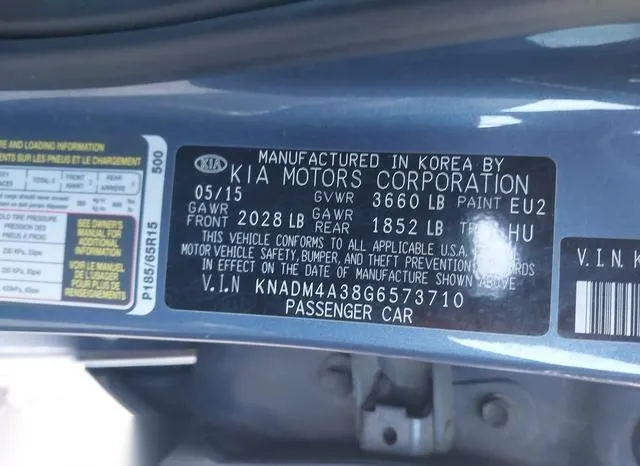 KNADM4A38G6573710 2016 2016 KIA Rio- LX 9