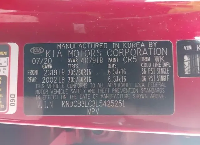 KNDCB3LC3L5425251 2020 2020 KIA Niro- LX 9