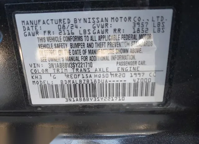 3N1AB8BV3SY221710 2025 2025 Nissan Sentra- S 9