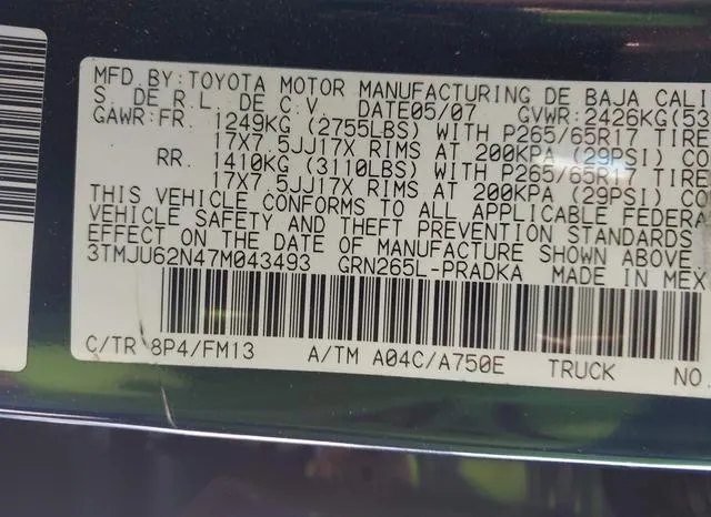 3TMJU62N47M043493 2007 2007 Toyota Tacoma- Double Cab Preru 9