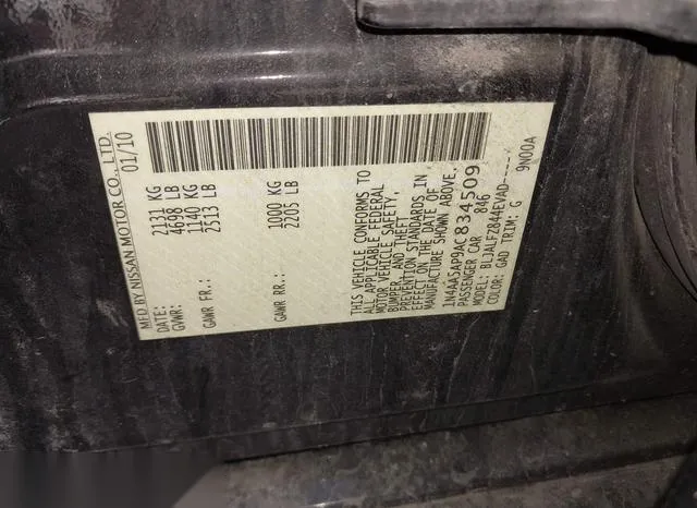 1N4AA5AP9AC834509 2010 2010 Nissan Maxima- 3-5 SV 9