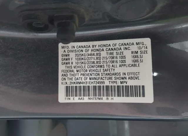 2HKRM4H31EH724999 2014 2014 Honda CR-V- LX 9