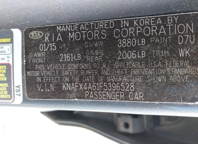 KNAFX4A61F5396528 2015 2015 KIA Forte- LX 9