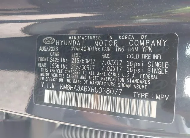 KM8HA3ABXRU038077 2024 2024 Hyundai Kona- SE 9