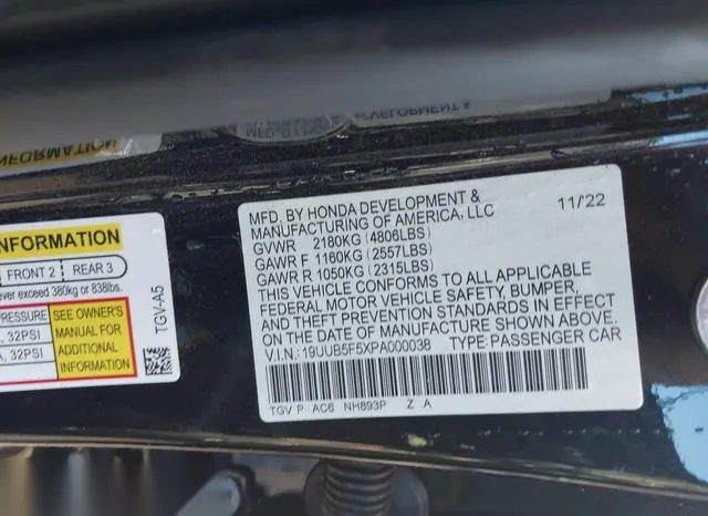 19UUB5F5XPA000038 2023 2023 Acura TLX- A-Spec Package 9