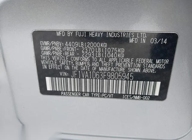 JF1VA1D63F9805945 2015 2015 Subaru WRX- Premium 9