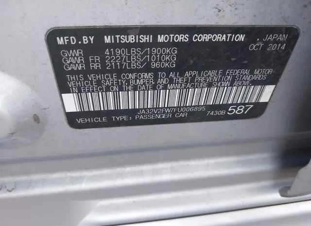 JA32V2FW7FU006895 2015 2015 Mitsubishi Lancer- SE 9