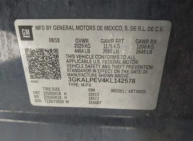 3GKALPEV4KL142578 2019 2019 GMC Terrain- Slt 9