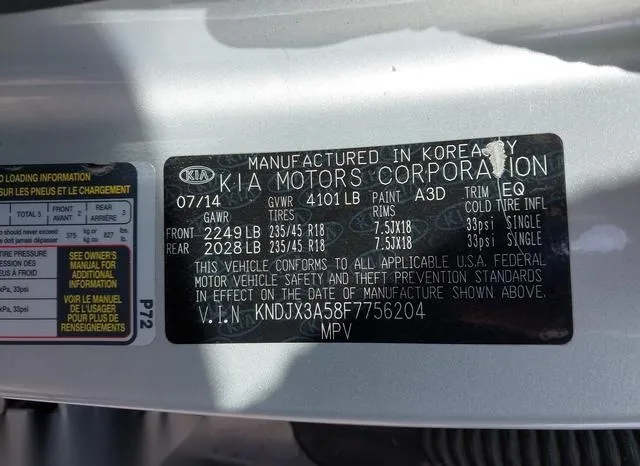 KNDJX3A58F7756204 2015 2015 KIA Soul-  9