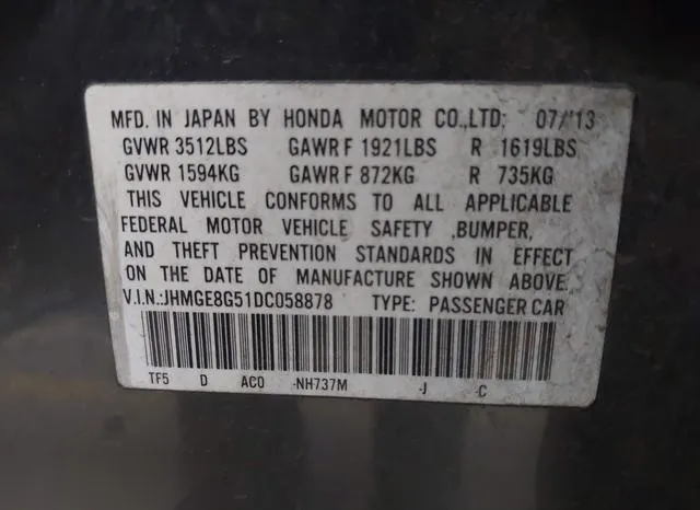 JHMGE8G51DC058878 2013 2013 Honda Fit- Sport 9