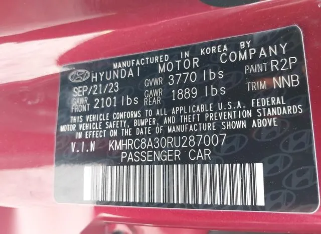 KMHRC8A30RU287007 2024 2024 Hyundai Venue- Limited 9