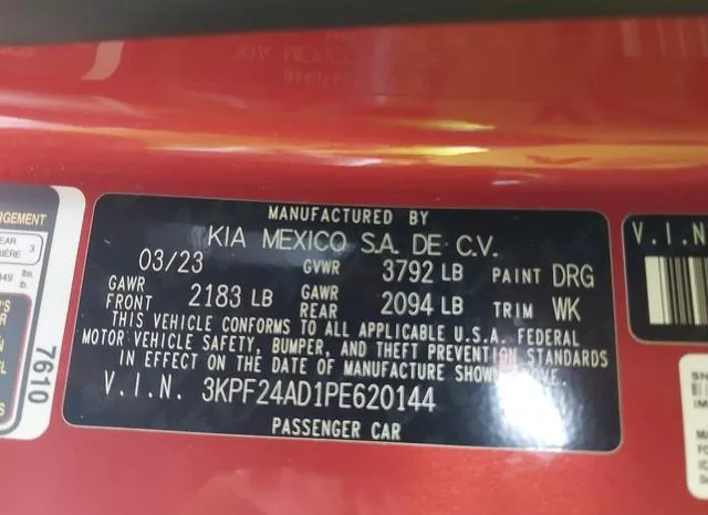 3KPF24AD1PE620144 2023 2023 KIA Forte- Lxs 9