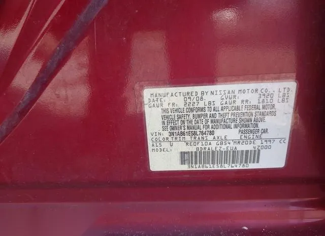 3N1AB61E58L764780 2008 2008 Nissan Sentra- 2-0S 9