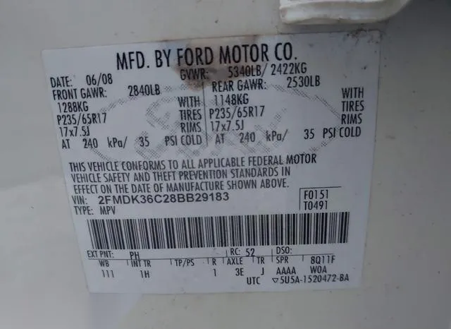 2FMDK36C28BB29183 2008 2008 Ford Edge- SE 9