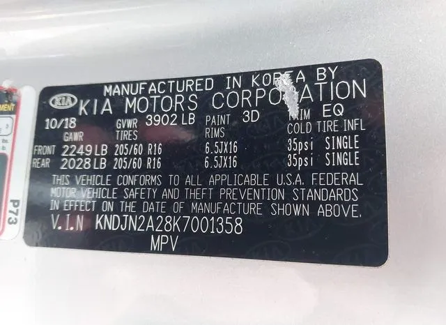 KNDJN2A28K7001358 2019 2019 KIA Soul 9