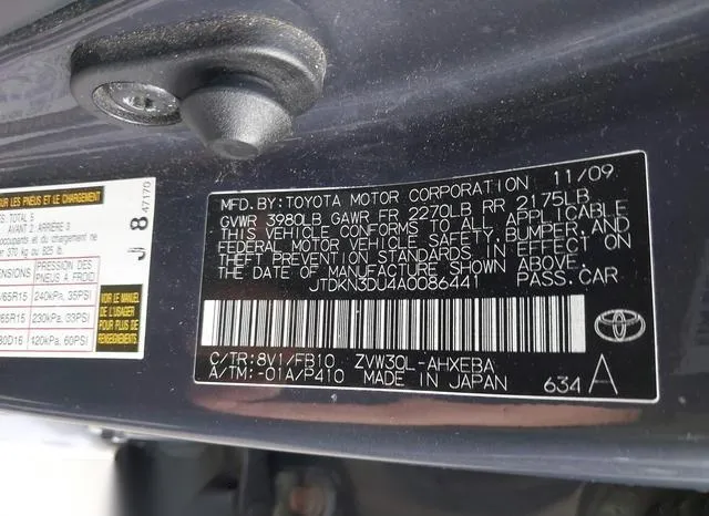 JTDKN3DU4A0086441 2010 2010 Toyota Prius- II 9