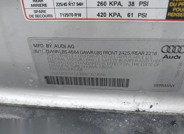 WAUKEAFM3BA161446 2011 2011 Audi A3- 2-0T Premium 9