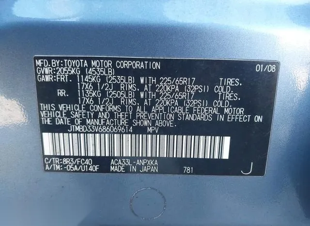 JTMBD33V686069614 2008 2008 Toyota RAV4 9