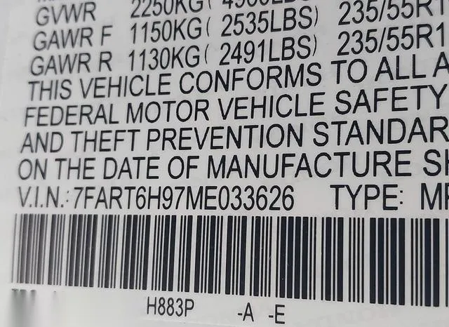 7FART6H97ME033626 2021 2021 Honda CR-V- Hybrid Touring 9