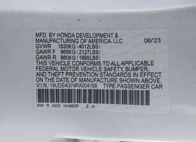 19UDE4G74RA004168 2024 2024 Acura Integra- A-Spec W/ Techno 9