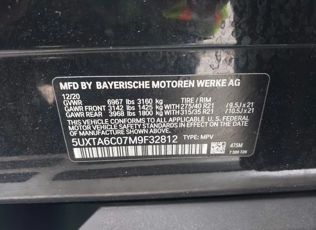 5UXTA6C07M9F32812 2021 2021 BMW X5 Phev- Xdrive45E 9