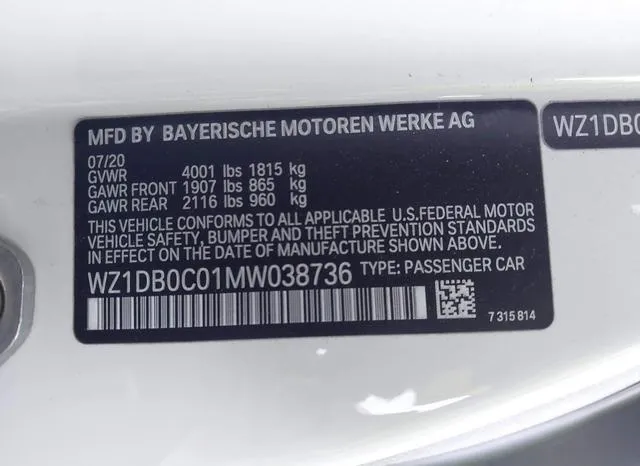 WZ1DB0C01MW038736 2021 2021 Toyota Gr Supra- 3-0 Premium 9