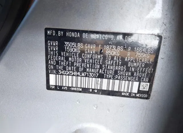 3HGGK5H84LM713017 2020 2020 Honda Fit- EX 9