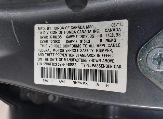 2HGFB2F59FH548586 2015 2015 Honda Civic- LX 9