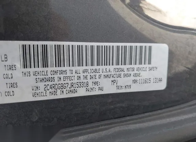 2C4RDGBG7JR153318 2018 2018 Dodge Grand Caravan- Se Plus 9