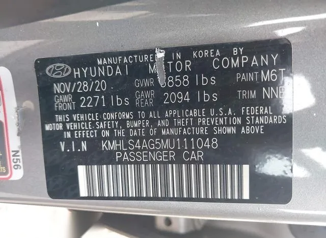 KMHLS4AG5MU111048 2021 2021 Hyundai Elantra- Sel 9