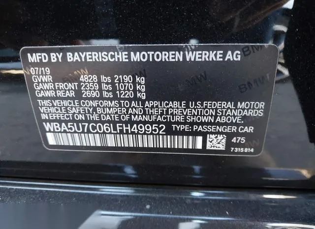 WBA5U7C06LFH49952 2020 2020 BMW 3 Series- M340I 9