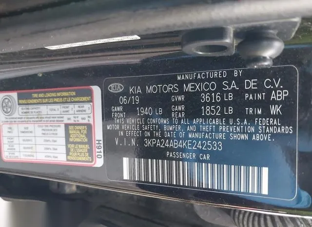 3KPA24AB4KE242533 2019 2019 KIA Rio- S 9