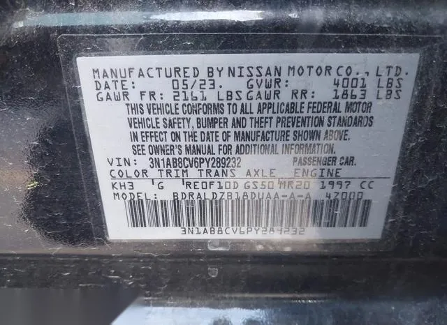 3N1AB8CV6PY289232 2023 2023 Nissan Sentra- Sv Xtronic Cvt 9