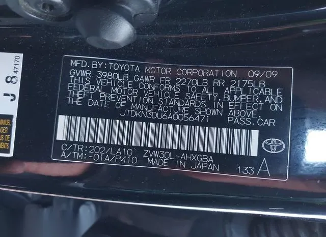 JTDKN3DU6A0056471 2010 2010 Toyota Prius- IV 9