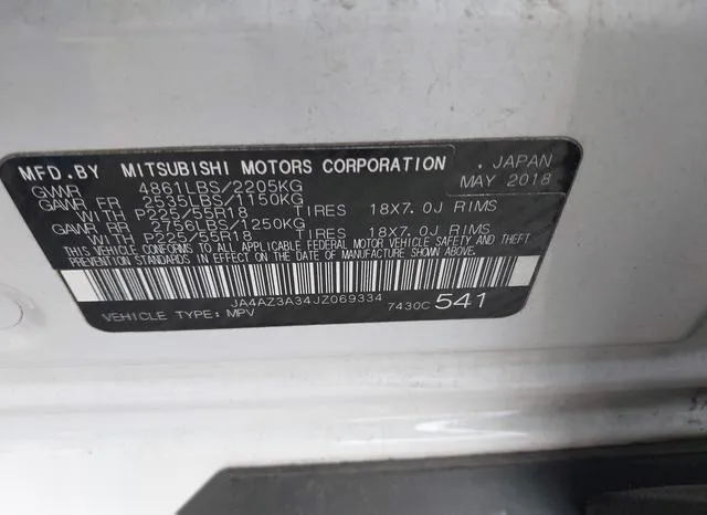 JA4AZ3A34JZ069334 2018 2018 Mitsubishi Outlander- Es/Le/Se/Sel 9