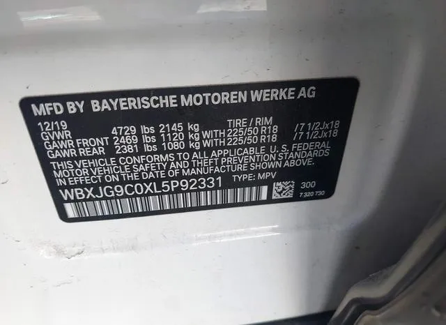 WBXJG9C0XL5P92331 2020 2020 BMW X1- Xdrive28I 9