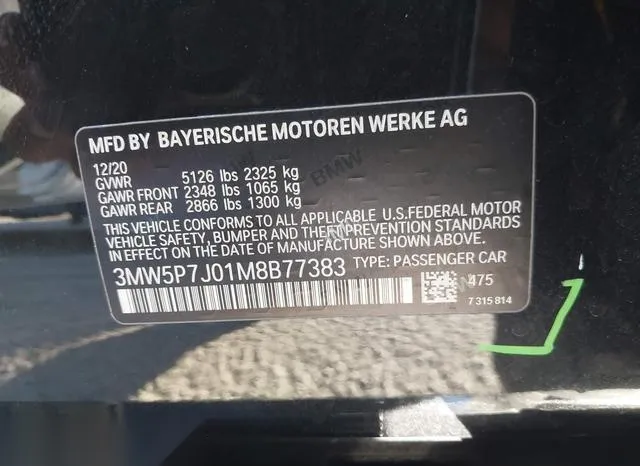 3MW5P7J01M8B77383 2021 2021 BMW 3 Series- 330E 9