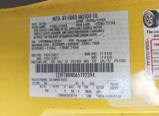 1ZVFT80N065192394 2006 2006 Ford Mustang- V6 9