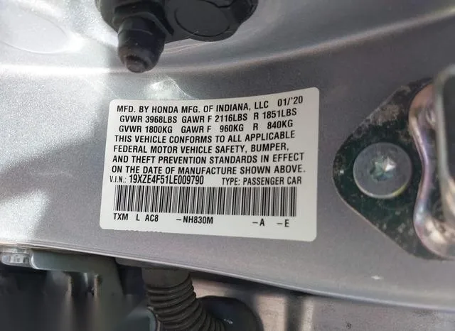 19XZE4F51LE009790 2020 2020 Honda Insight- EX 9