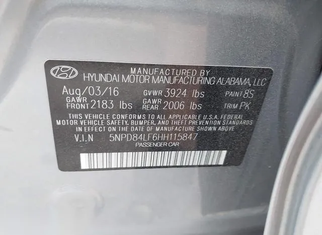 5NPD84LF6HH115847 2017 2017 Hyundai Elantra- SE 9