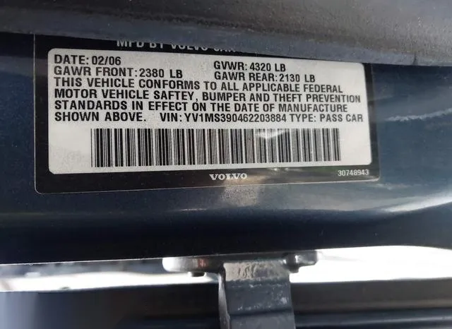 YV1MS390462203884 2006 2006 Volvo S40- 2-4I/2-4L 9