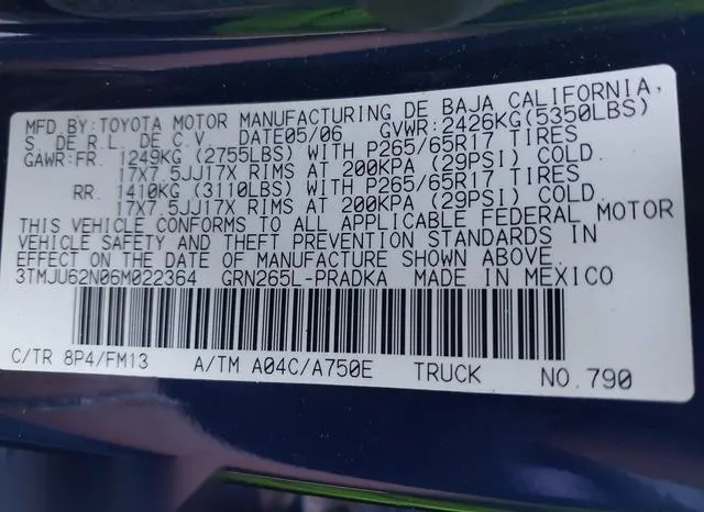 3TMJU62N06M022364 2006 2006 Toyota Tacoma- Double Cab Preru 9