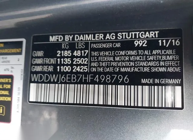 WDDWJ6EB7HF498796 2017 2017 Mercedes-Benz AMG C 43- 4Matic 9