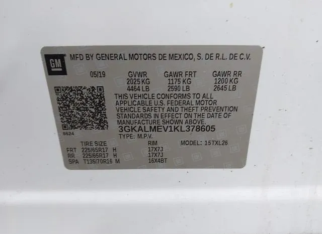 3GKALMEV1KL378605 2019 2019 GMC Terrain- Sle 9