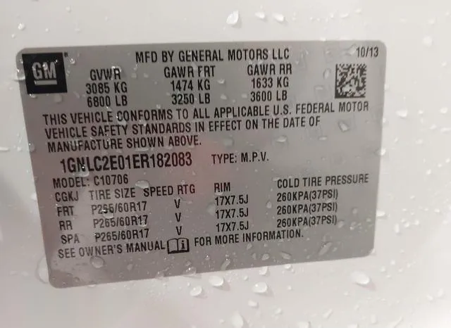 1GNLC2E01ER182083 2014 2014 Chevrolet Tahoe- Commercial Fleet 9